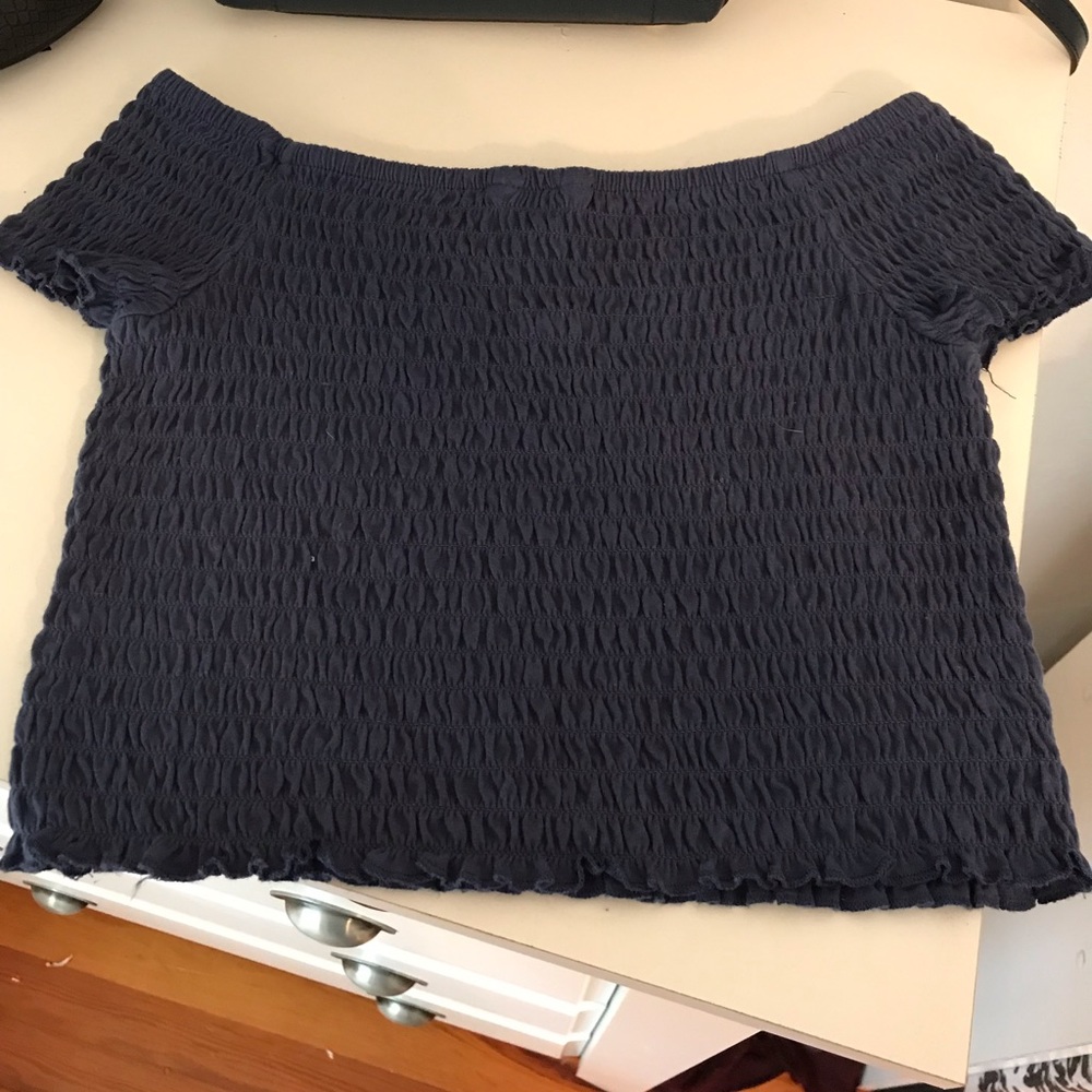 Navy crop top